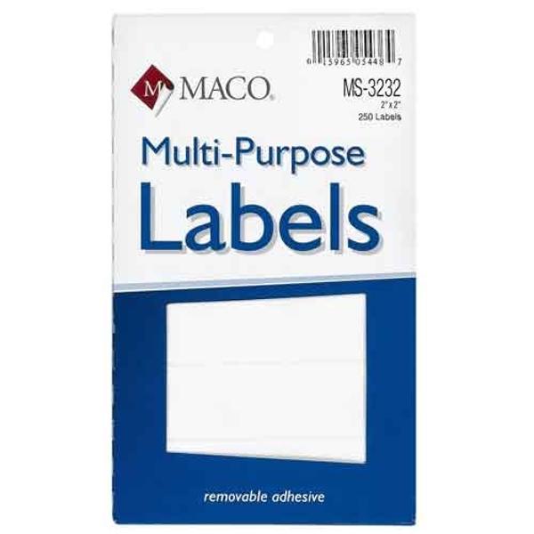 MACO LABELS REMOVABLE; $2.99