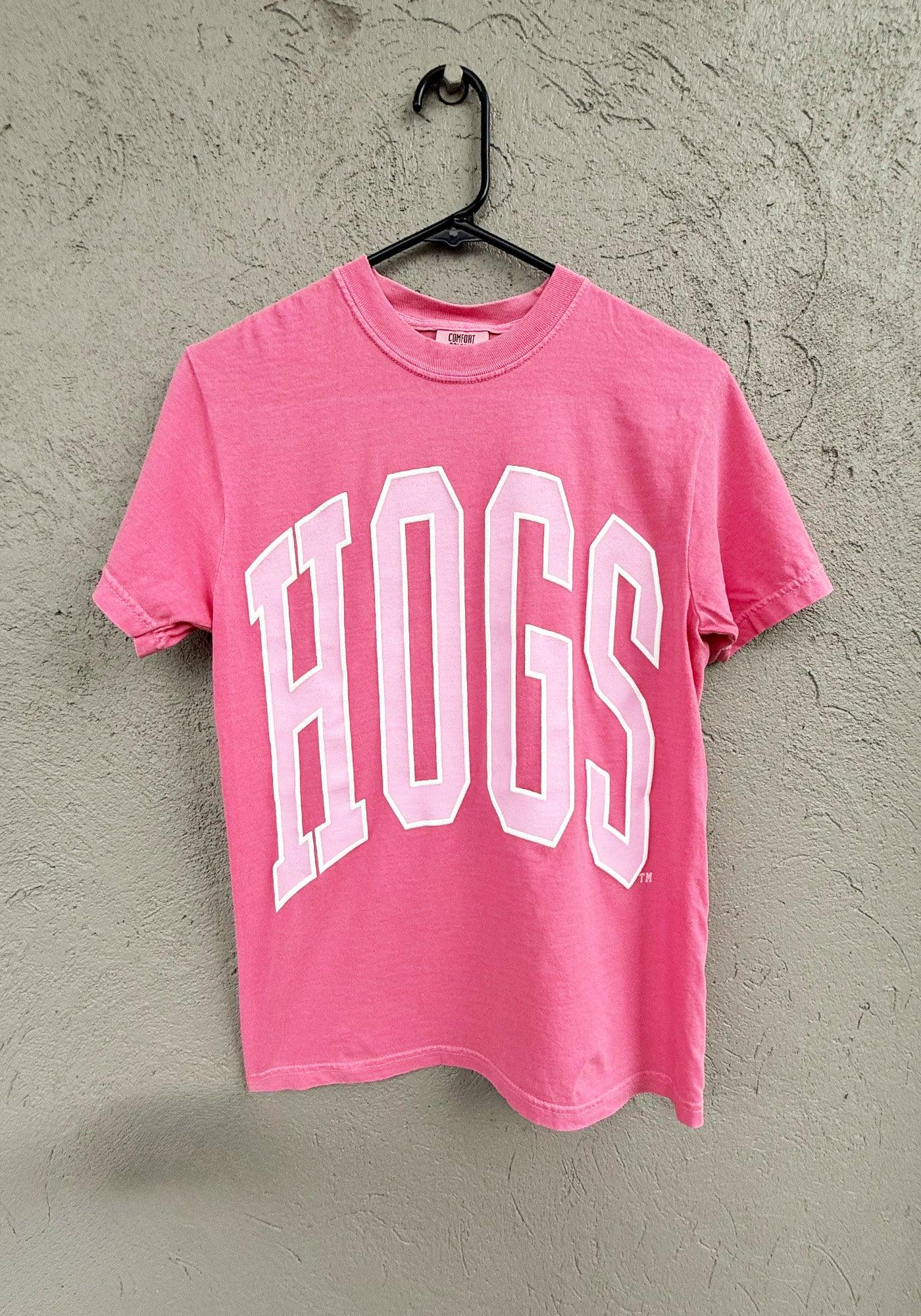 image of: Arkansas Razorbacks Pink Hogs Puff Short Sleeve Tee
