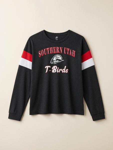COLOSSEUM WOMENS TEE S/S BLACK T-BIRDS; $38.00