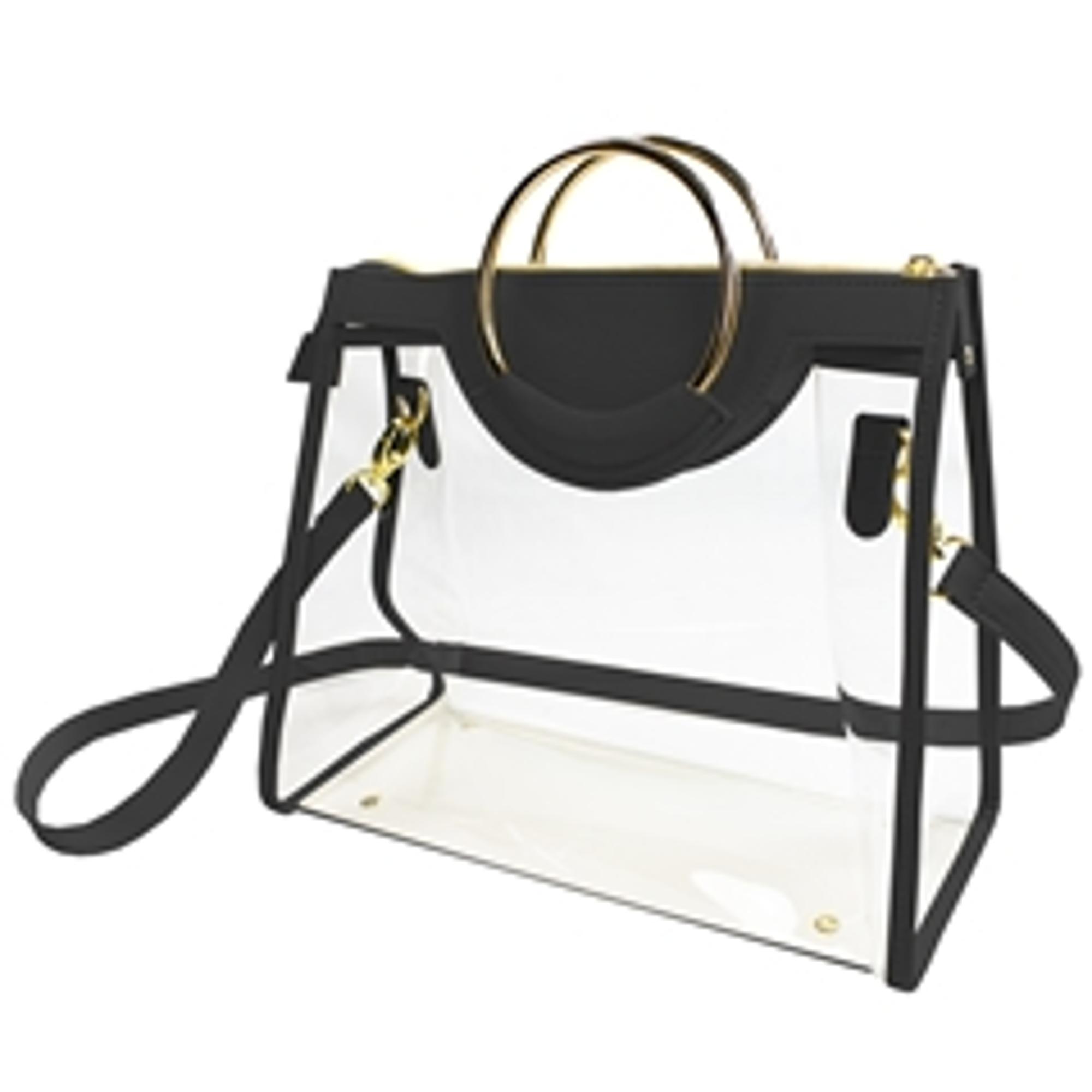 image of: Classic Ring Tote- Black Clear Bag