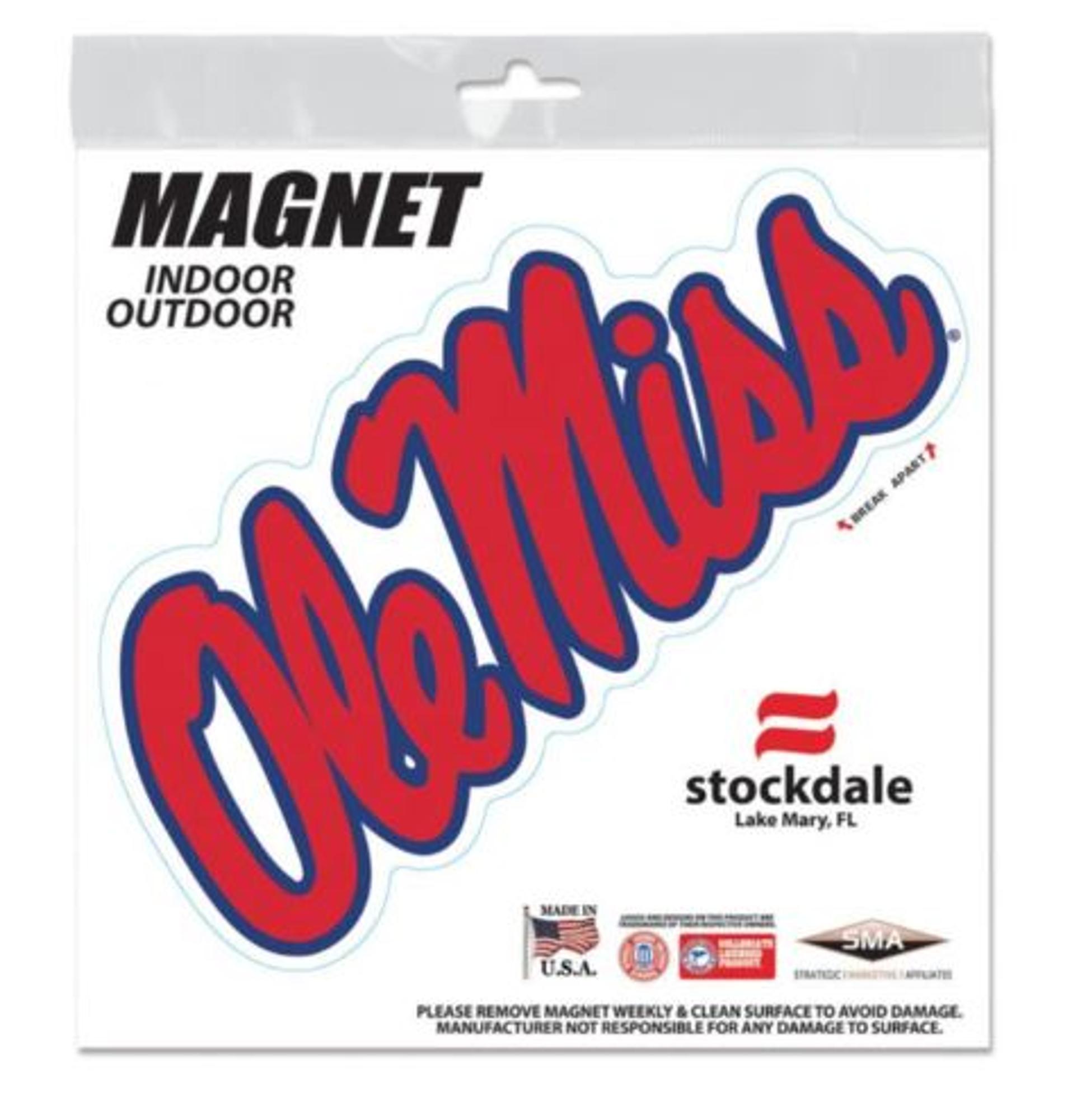 image of: Ole Miss Script Auto Magnet 6x6