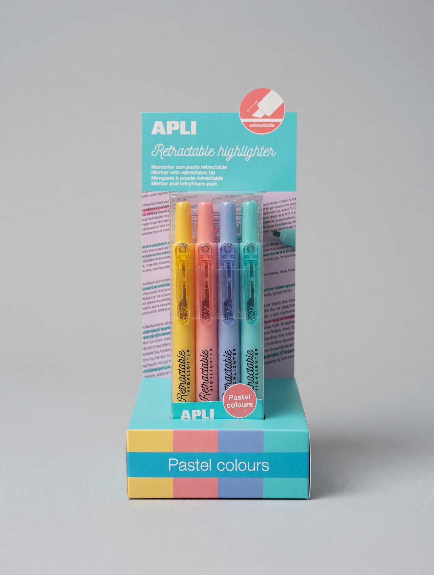 Product image 1 of 1 for HIGHLIGHTER APLI 4 PACK PASTEL