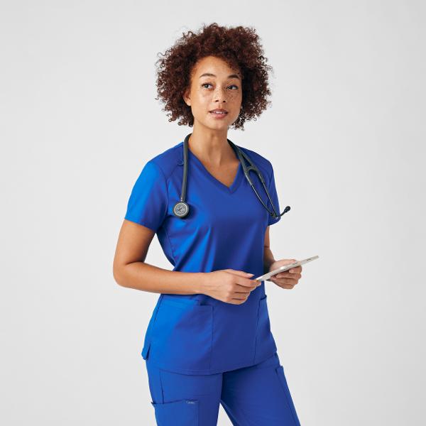 Womens ProFlex 3-Pocket V-Neck Scrub Top; $19.99