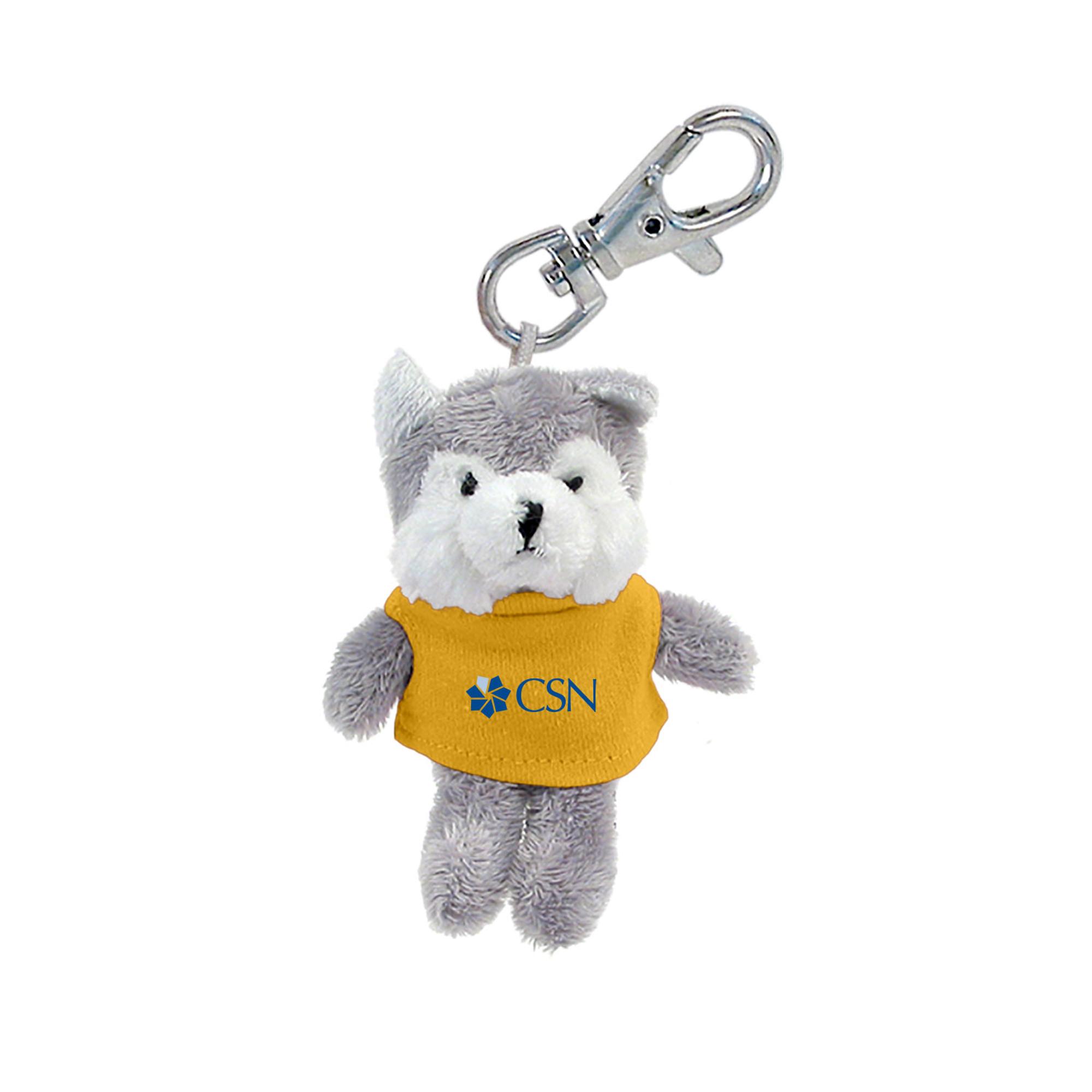 image of: PLUSH KEY CHAIN HUSKY/WOLF