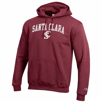 image of: Santa Clara University Chamion SC over Santa Clara Powerblend Hood, Garnet
