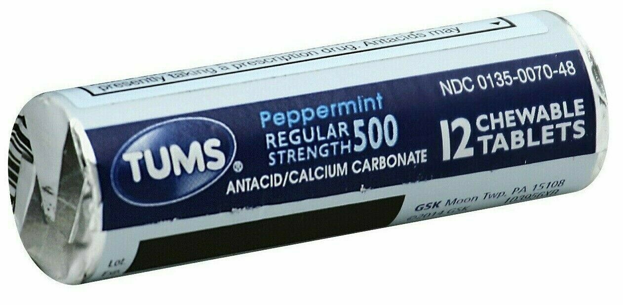 image of: Tums Regular Strength Peppermint (12)