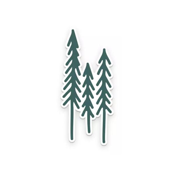 Evergreen Trees Vinyl Sticker; $4.98