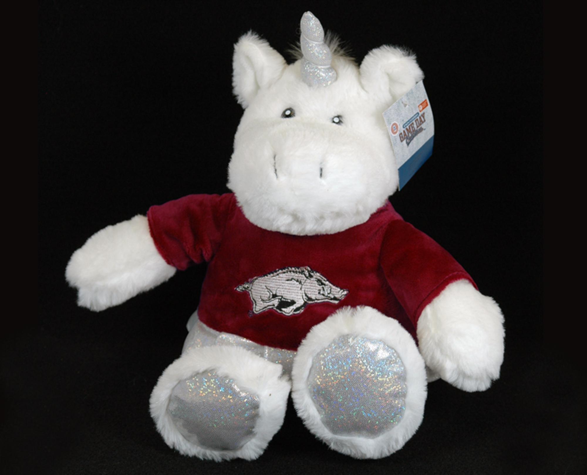 image of: Arkansas Razorbacks Unicorn Plush - White/Red