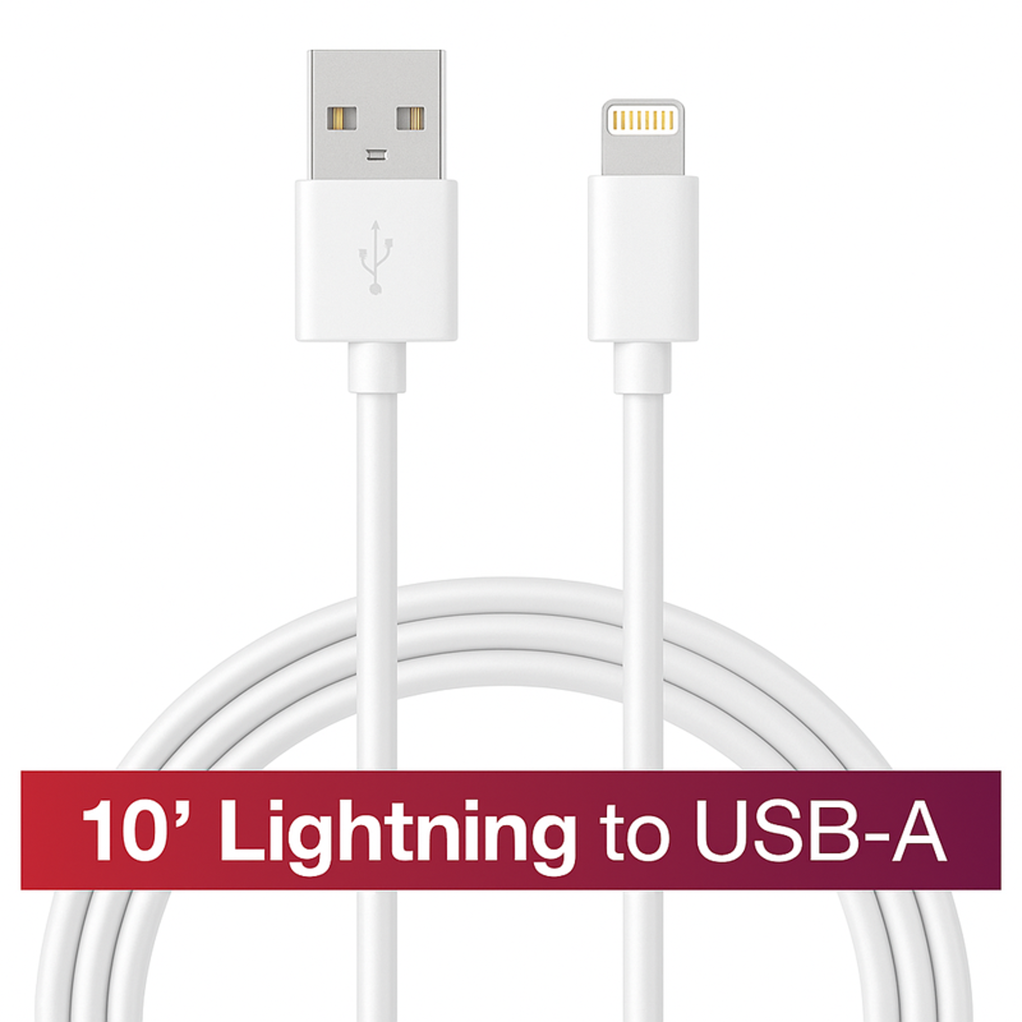 Product image 1 of 1 for 10' Lightening to USB-A White
