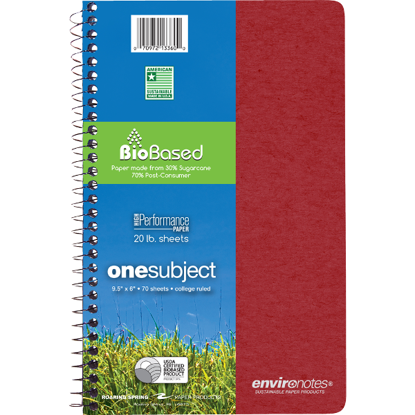 BioBase ECO Mini 1-Subject College Ruled Wirebound Notebook; $7.99