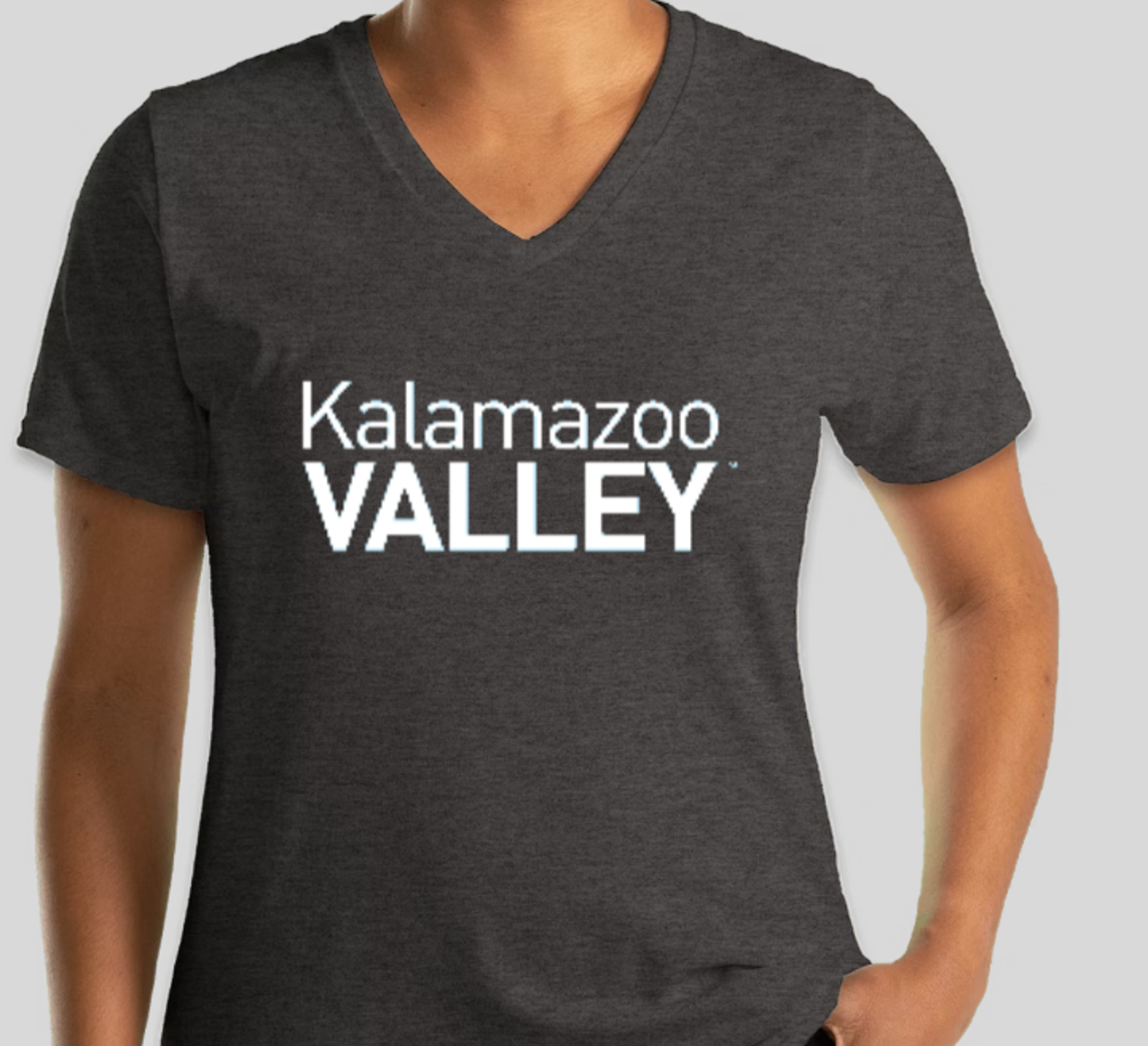 image of: SP Kalamazoo Valley V-Neck T - Heather Gray