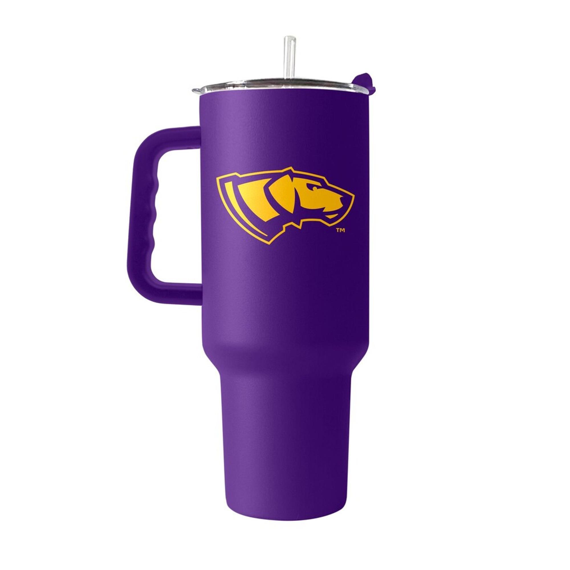 Product image 1 of 1 for University of Wisconsin Stevens Point 40 oz Powder Coated Tumbler, Purple