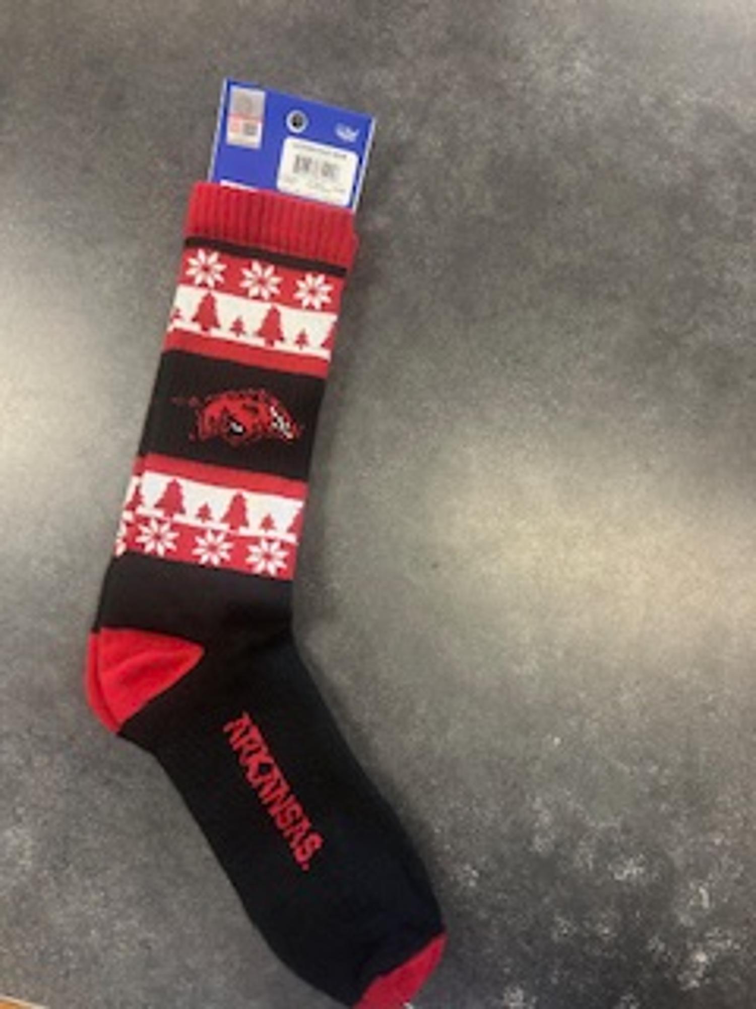 Product image 2 of 2 for Arkansas Razorbacks Holiday Running Hog Socks