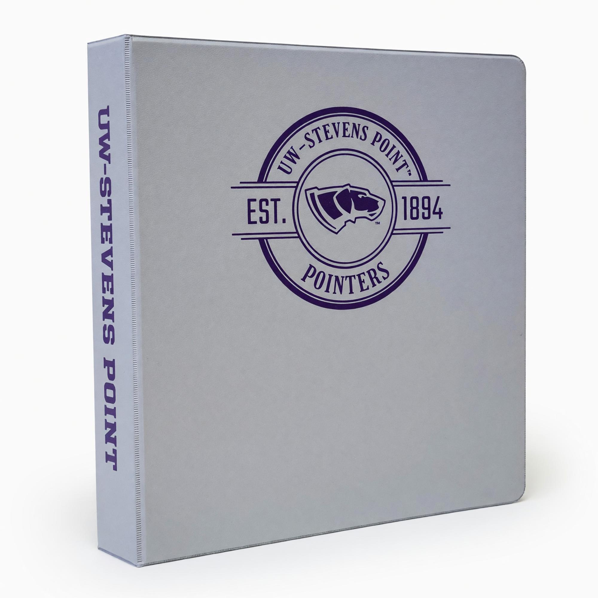 Product image 1 of 2 for UW-Stevens Point 1.5" Vinyl Binder, Grey