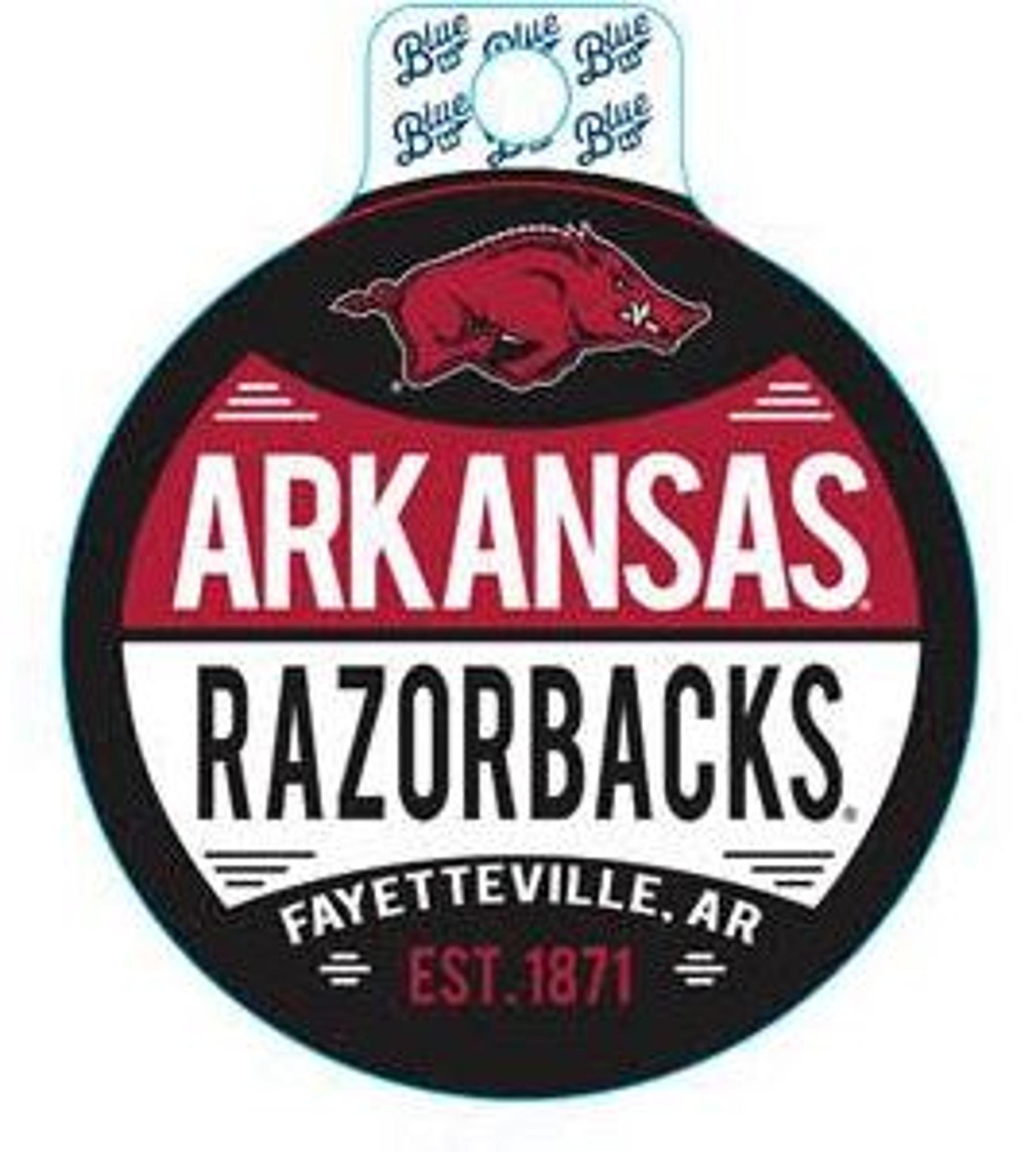 image of: zz Arkansas Razorbacks Blue 84 Overstrung Sticker