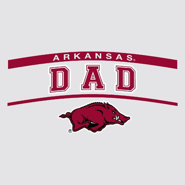 Arkansas Razorbacks "Dad" Curved Decal - Red; $5.99