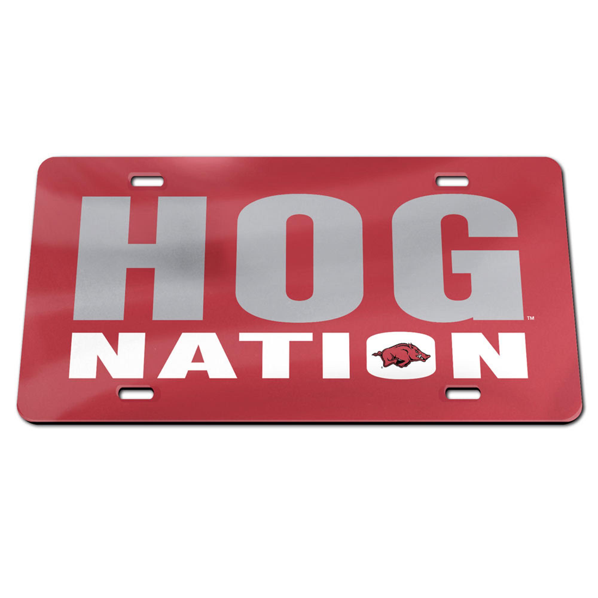 image of: Arkansas Razorback Wincraft Hog Nation License Plate