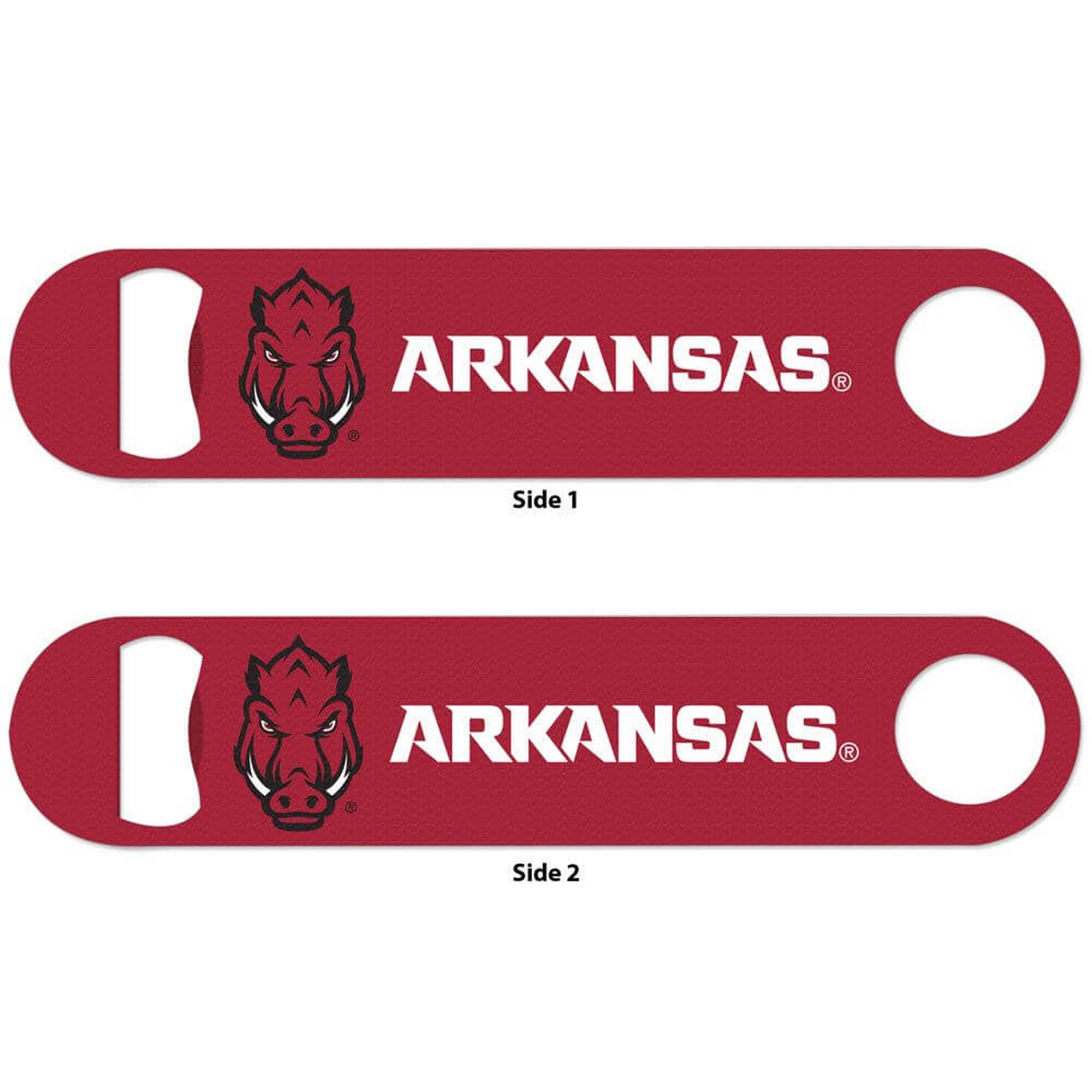 image of: Arkansas Razorbacks Wincraft Metal 2 Sided Bottle Opener - Red