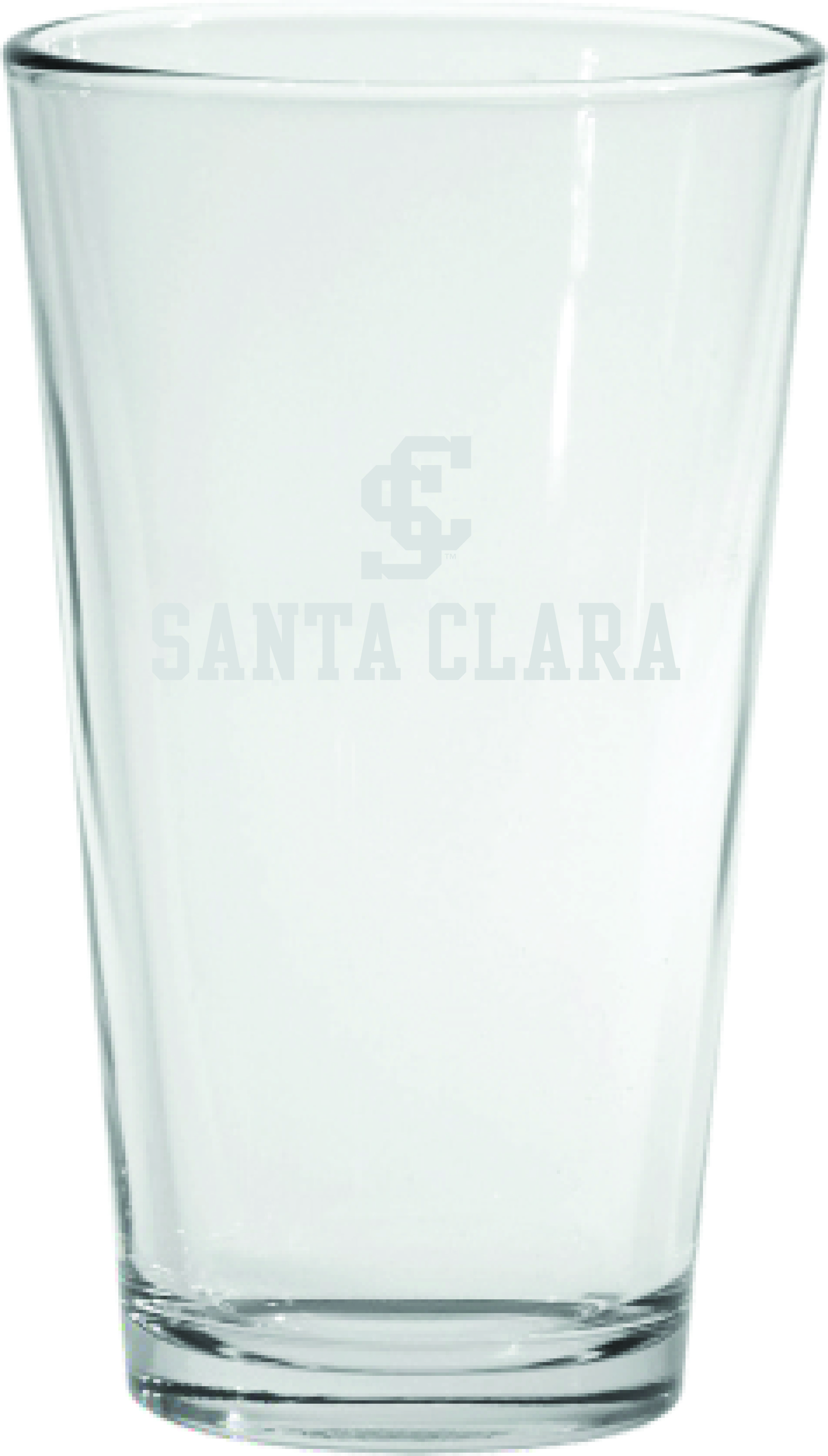 image of: Santa Clara Broncos 16oz Etched Mixing Glass