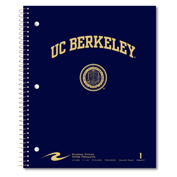 1-Subject Notebook Berkeley Seal Logo; $6.99