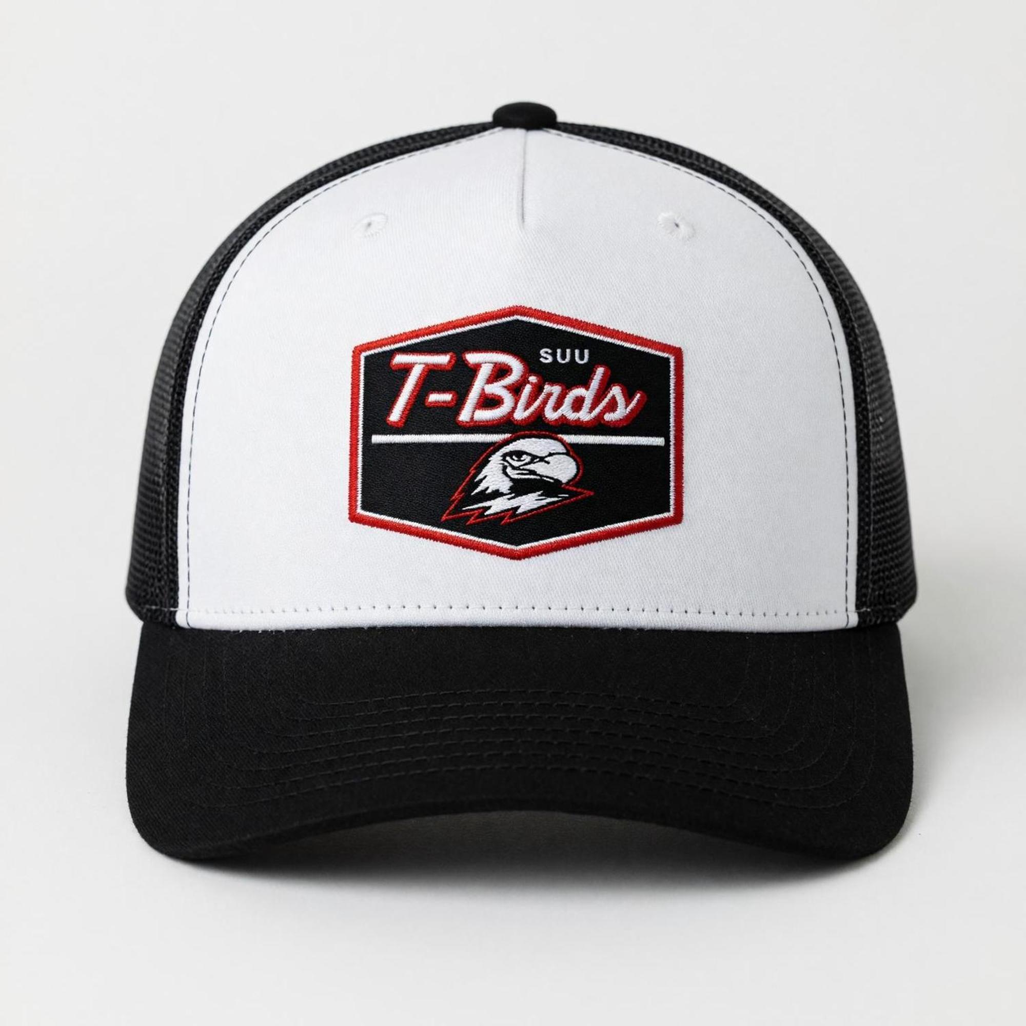 Product image 1 of 1 for CAPX HAT WHITE/BLACK SUU T-BIRDS PATCH