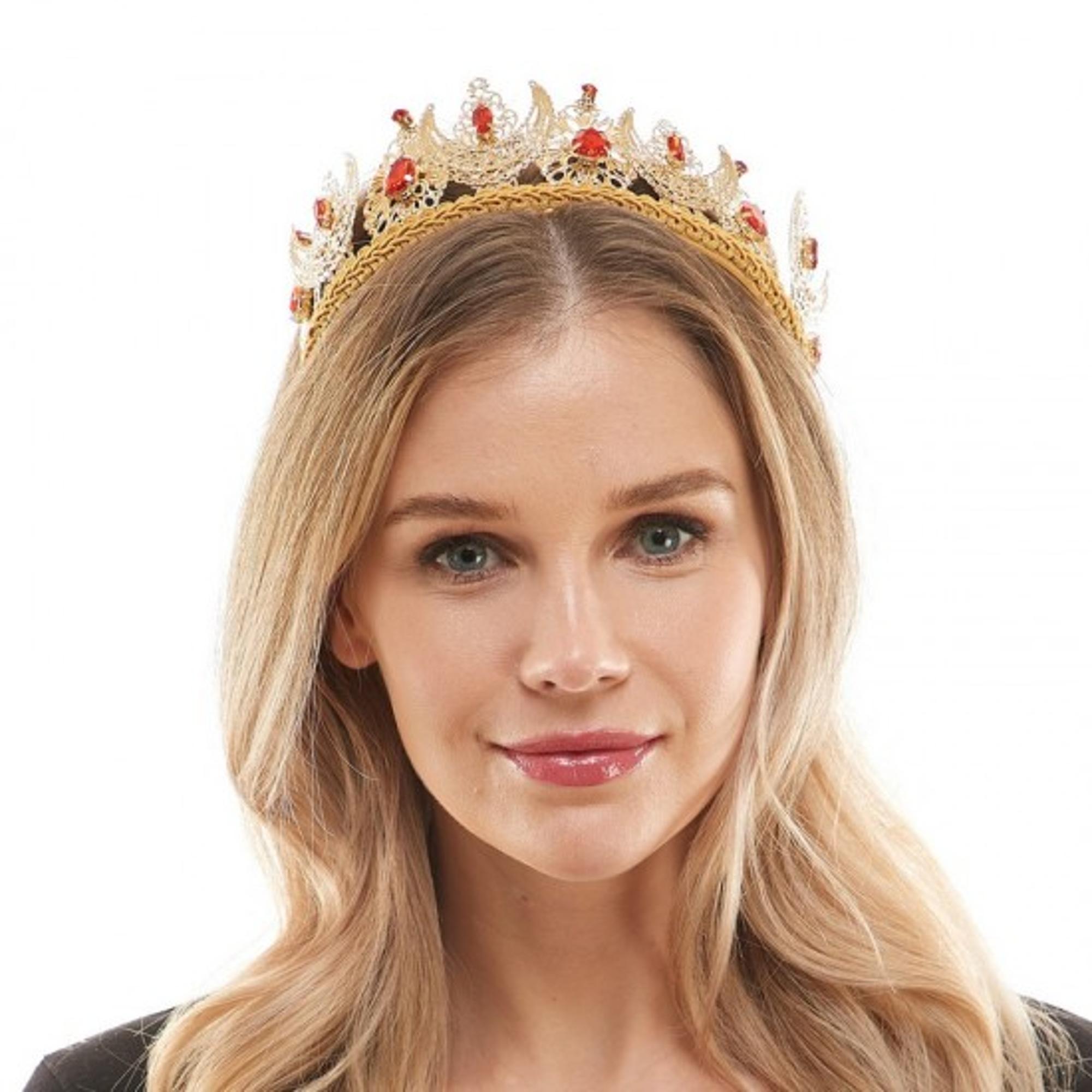 image of: VEN GOLD CRYSTAL CROWN HEADBAND
