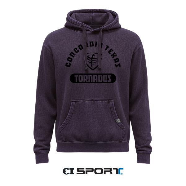 Dark Purple Acid Washed Hoodie; $59.99