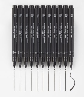 image of: Uni Pin Fineliners Black