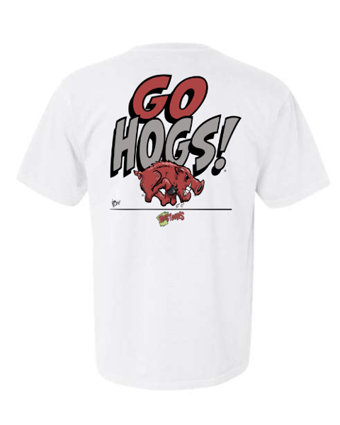 Arkansas Razorbacks "Go Hogs" HogToons Tee; $31.99