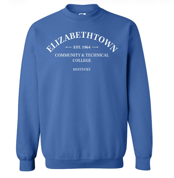 KECTC CREW SWEAT COLLEGIATE; $54.25