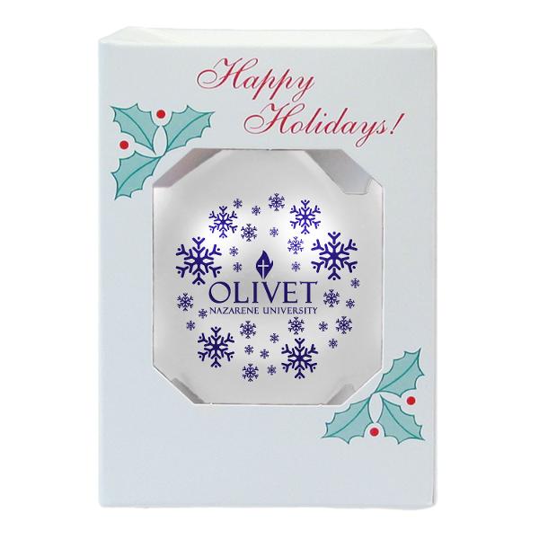 Olivet Nazarene University Shatterproof Ornament, White; $13.98
