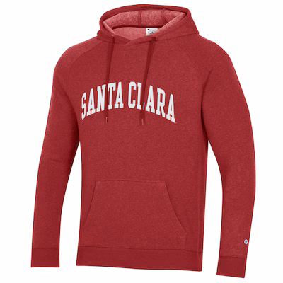 image of: Santa Clara University Champion Triumph Triblend Fleece Crew Hood, Cardinal Red