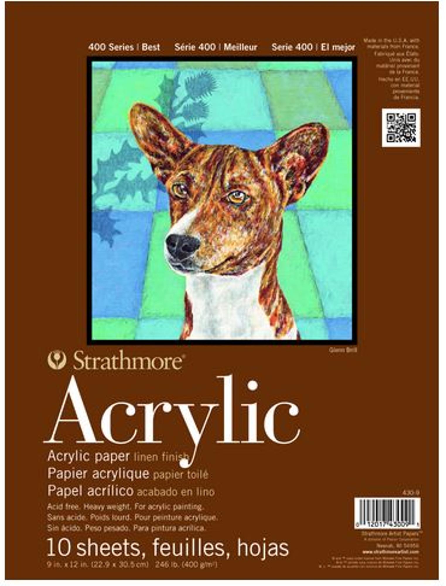 image of: 400 Acrylic Paper Pads Linen Finish 9x12