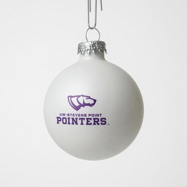 University of Wisconsin Stevens Point Glass Ball Ornament, White; $12.98