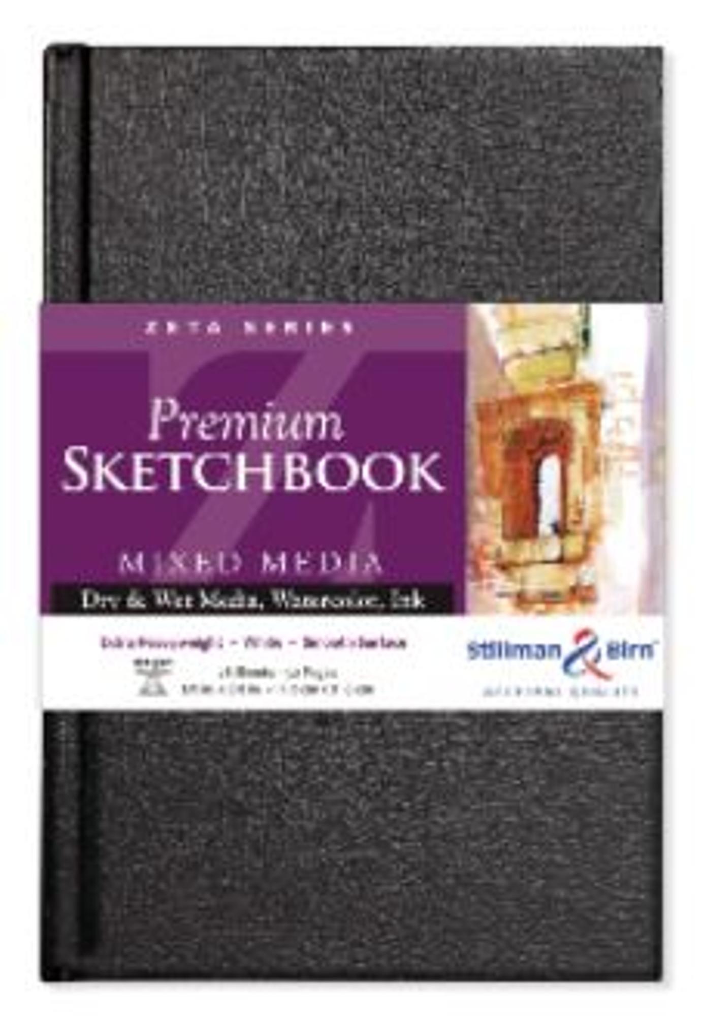 image of: Zeta Hardbound Heavyweight Mixed Media Sketchbook 5.5 x 8.5
