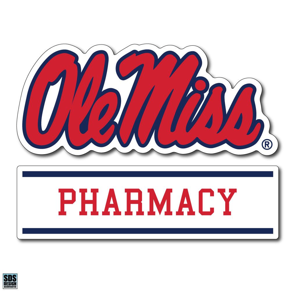 image of: Namedrop Script Vinyl Decal Pharmacy 3in