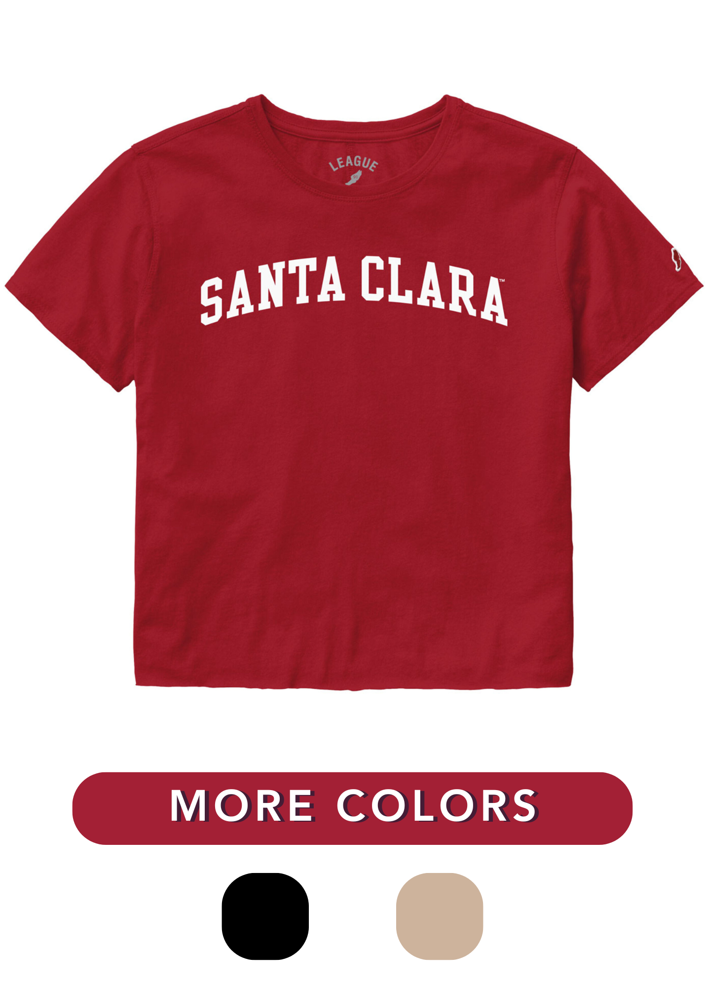 image of: Santa Clara University Women's Clothesline Cropped Short Sleeve Tee