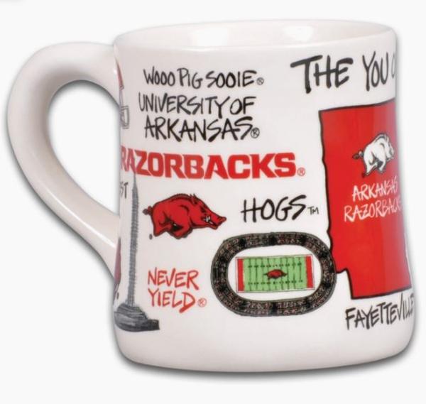 Arkansas Razorbacks Magnolia Lane Arkansas Icon Ceramic Mug; $20.99