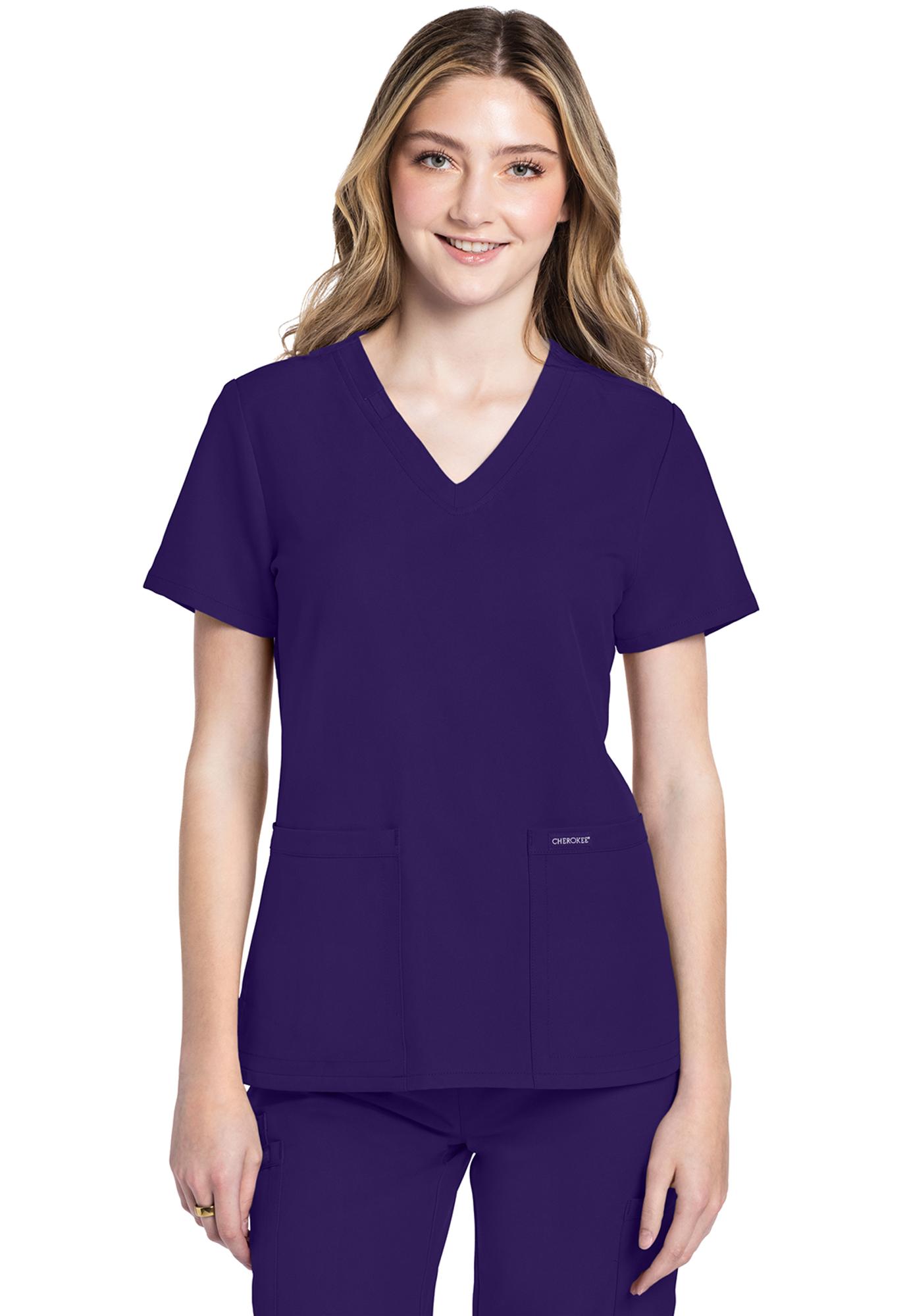 Product image 2 of 3 for SCRUB TOP V-Neck Grape