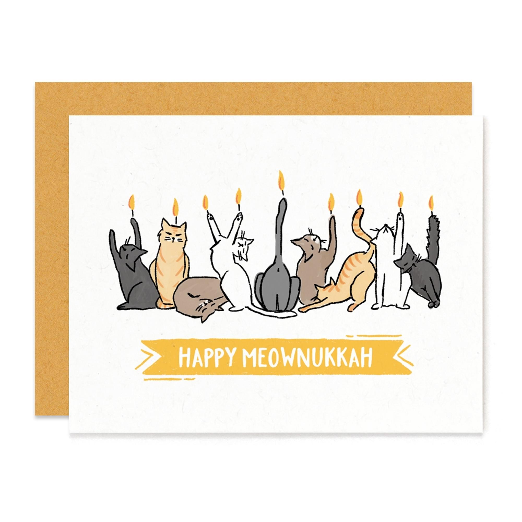 Product image 1 of 1 for Happy Meownukkah Hanukkah Card