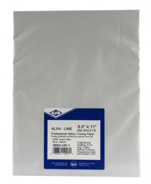 Product image 1 of 1 for Alva-Line 100% Rag Vellum Tracing Drafting Paper 8.5in x 11in Unprinted Sheet Packs