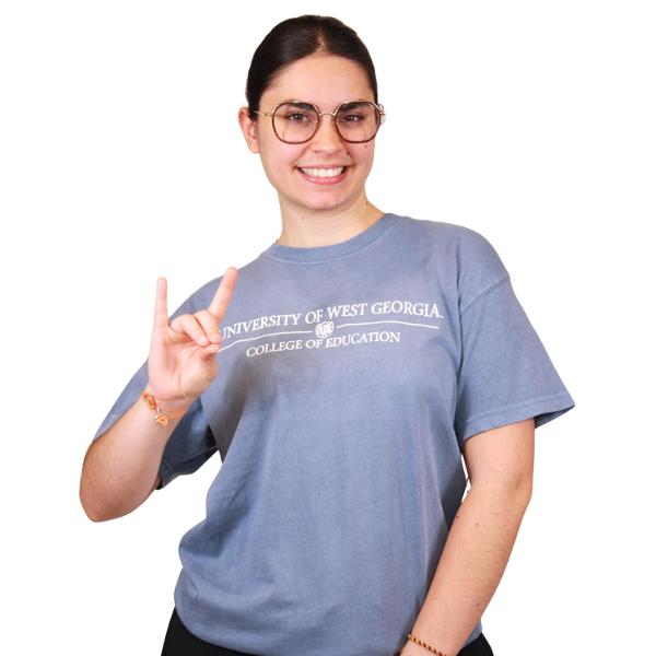 COLLEGE OF EDUCATION SHIELD LOGO COASTAL COLOR TEE; $19.99