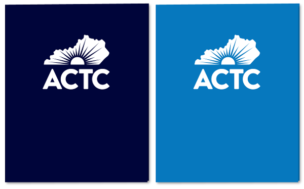 ACTC Metallic Navy Foil Imprint on White; $2.99