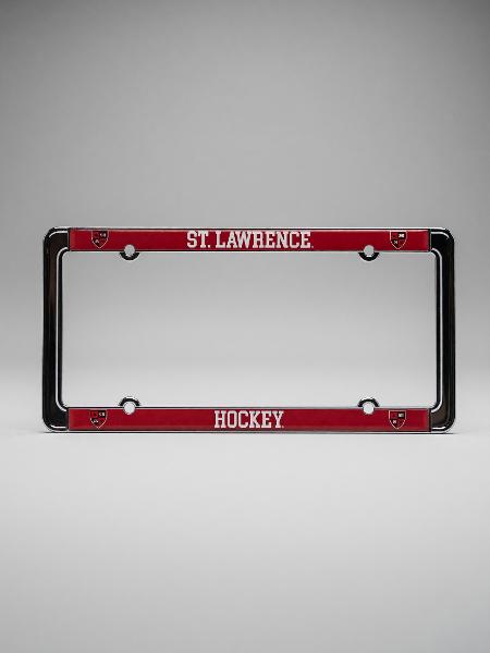License Plate Frame Hockey with Shields; $24.95