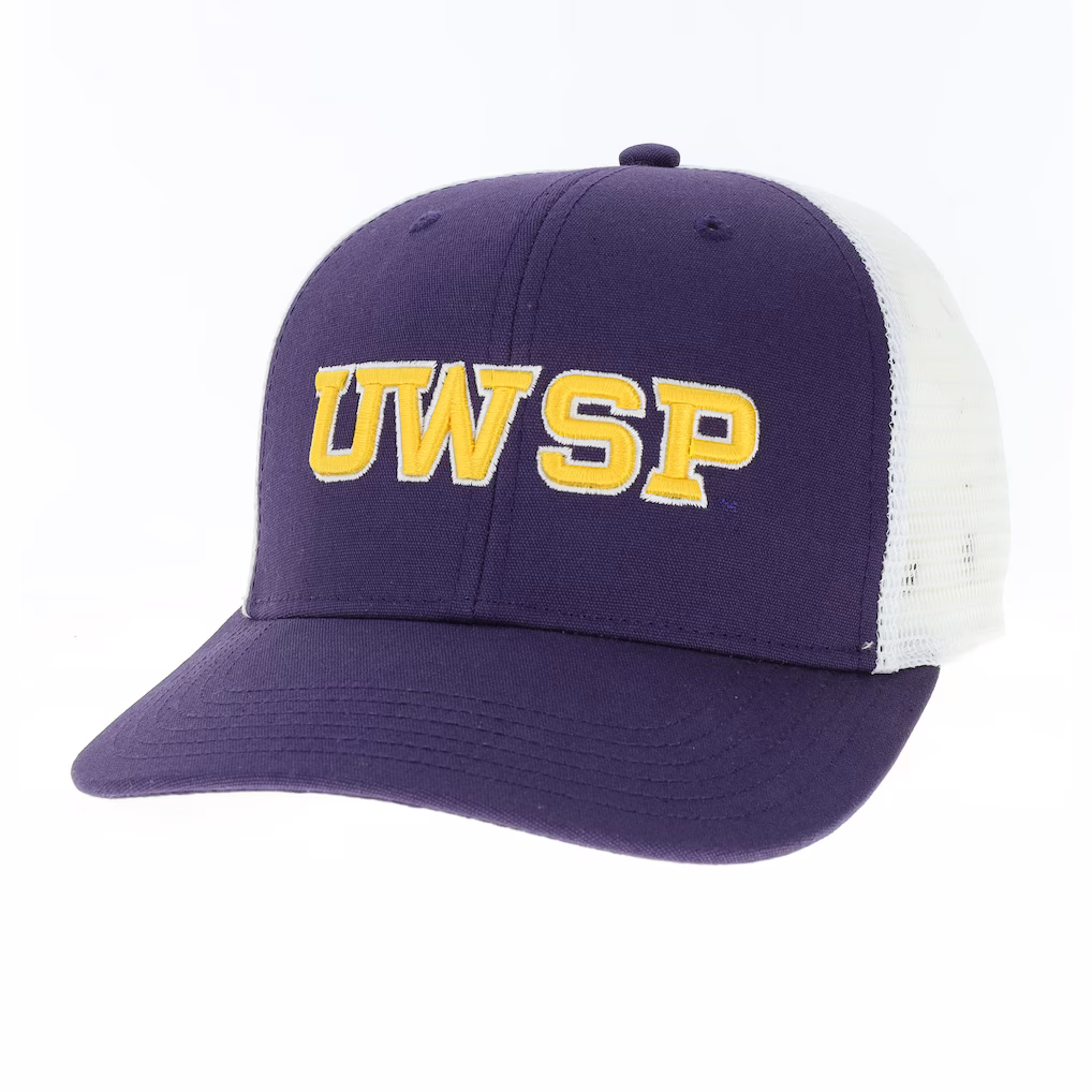 Product image 1 of 1 for University of Wisconsin Stevens Point Mid-Pro Snapback Trucker Primary, Purple