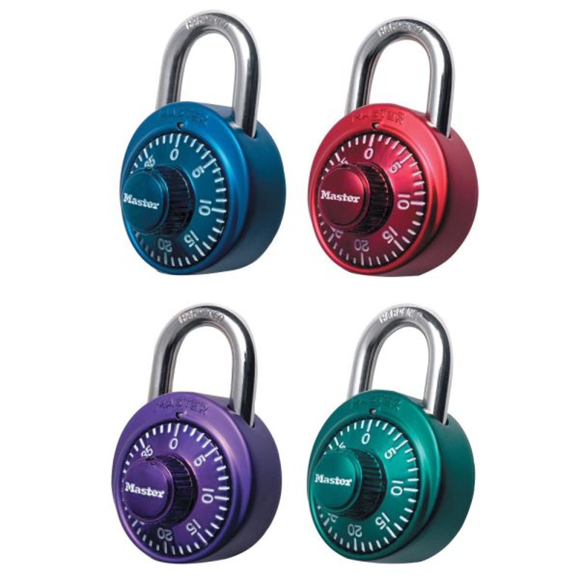 image of: Master Lock 1530 Combination Dial Padlock, Assorted Colors