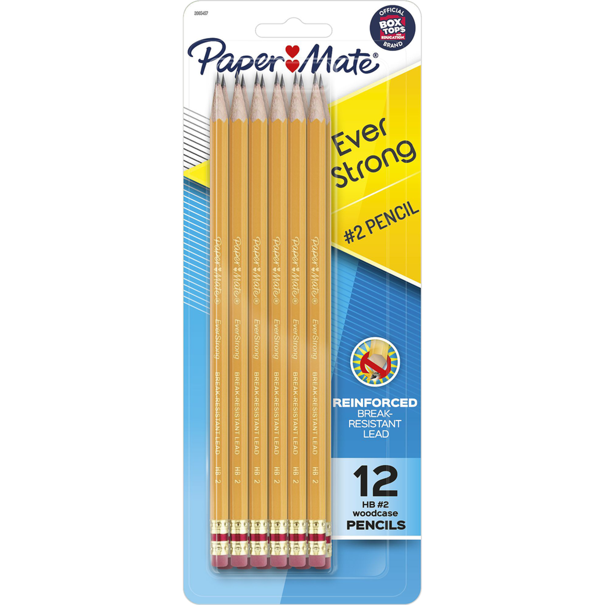 image of: Paper Mate Everstrong Woodcase Pencil - Yellow #2 12Pk BP