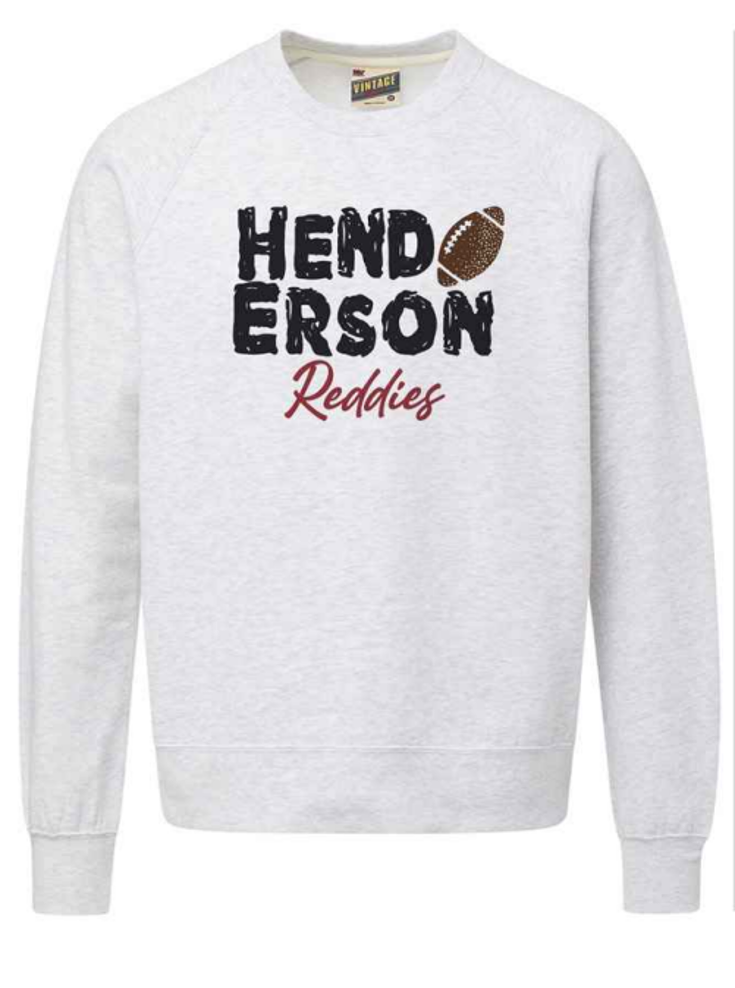 image of: Henderson Reddies Football Vintage Fleece Raglan