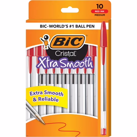 Product image 2 of 3 for BIC Cristal Xtra Smooth Stic Ballpoint Pen 1.0mm 10Pk