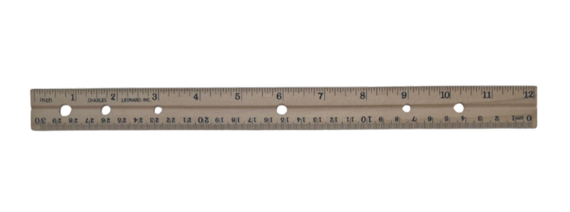 image of: Charles Leonard 12 wooden ruler
